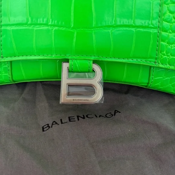 Neon green Genioice leather bag - Picture 3 of 6